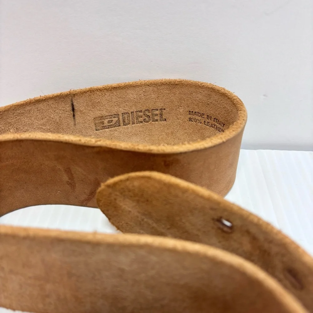 Diesel Vintage 100% Leather Made in Italy‎ Brown Belt Size 95 / 38